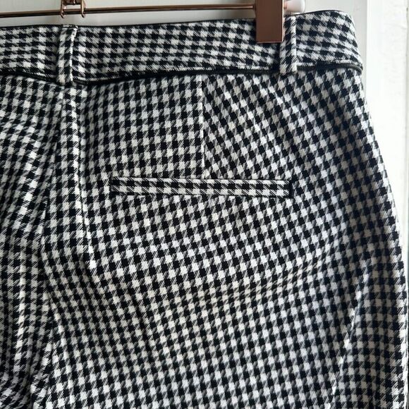 Banana Republic Sloane Houndstooth Slim Pant with Leather Trim size 2 - Picture 9 of 11